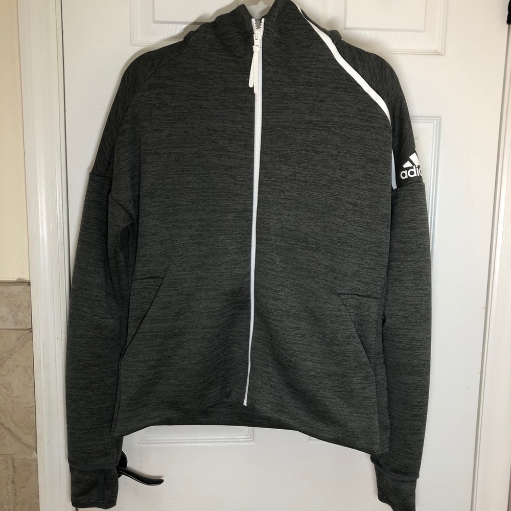 Adidas Grey Zip Jacket - Women’s Medium